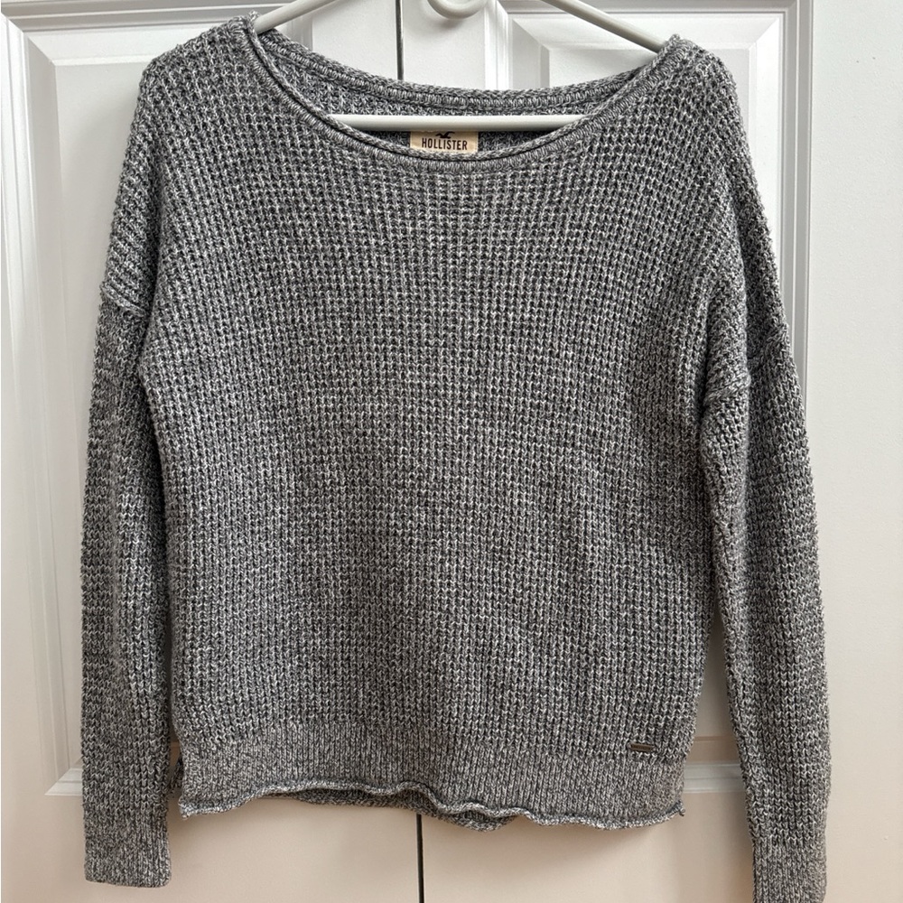 Hollister Women's Charcoal Knit Sweater